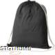 Picture of ECO TEX STANDARD 100 CERTIFIED GYMBAG FROM ECO FRIENDLY COTTON 140G & M in Black