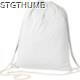 Picture of ECO TEX STANDARD 100 CERTIFIED GYMBAG FROM ECO FRIENDLY COTTON 140G & M in White
