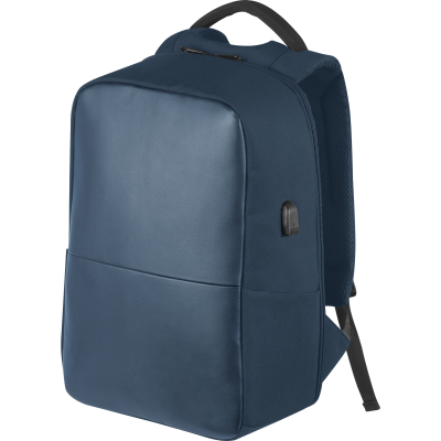 Picture of HIGH-QUALITY BACKPACK RUCKSACK with USB Port in Darkblue