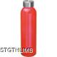 Picture of CLEAR TRANSPARENT DRINK BOTTLE with Grey Lid in Red
