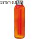 Picture of CLEAR TRANSPARENT DRINK BOTTLE with Grey Lid in Orange