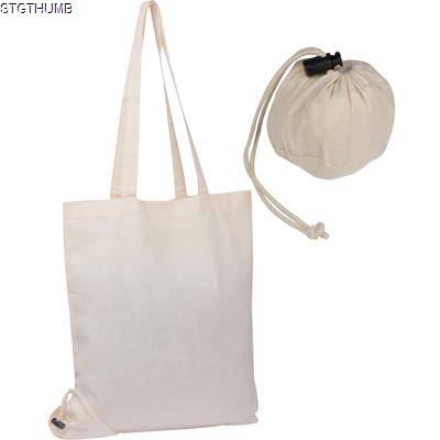 Picture of FOLDING COTTON BAG in White.