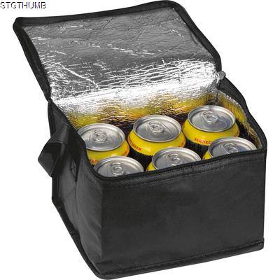 Picture of NON-WOVEN COOLING BAG - 6 CANS in Black