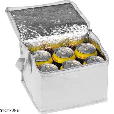 Picture of NON-WOVEN COOLING BAG - 6 CANS in White