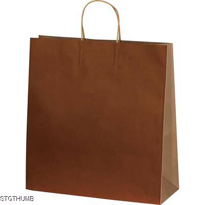 Picture of BIG RECYCLED PAPERBAG with 2 Handles in Brown.