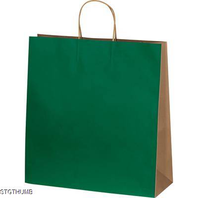 Picture of BIG RECYCLED PAPERBAG with 2 Handles in Green.