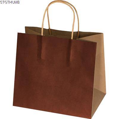 Picture of SMALL RECYCLED PAPERBAG with 2 Handles in Brown