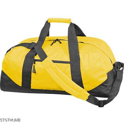 Picture of POLYESTER SPORTS TRAVEL BAG in Yellow.