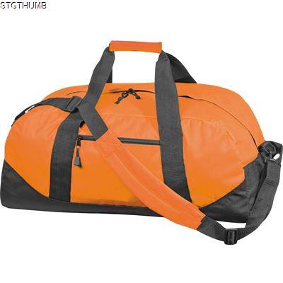 Picture of POLYESTER SPORTS TRAVEL BAG in Orange.