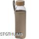 Picture of GLASS BOTTLE with Bamboo Lid & Jute Cover in Clear Transparent