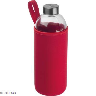 Picture of 1000 ML GLASS BOTTLE with Neoprene Sleeve in Red