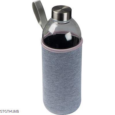 Picture of 1000 ML GLASS BOTTLE with Neoprene Sleeve in Silvergrey.