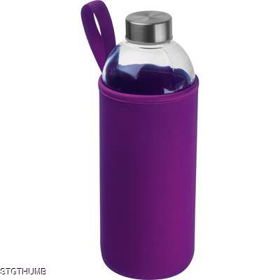 Picture of 1000 ML GLASS BOTTLE with Neoprene Sleeve in Purple.