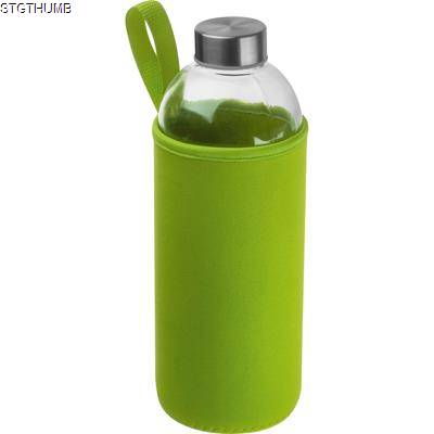 Picture of 1000 ML GLASS BOTTLE with Neoprene Sleeve in Apple Green