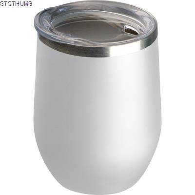 Picture of DOUBLE WALLED VACUUM MUG in White.