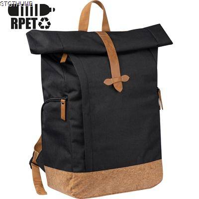 Picture of RPET BACKPACK RUCKSACK in Black