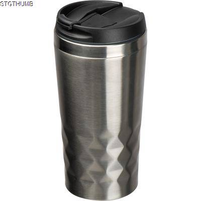 Picture of DOUBLE WALLED THERMO MUG, 400ML in Silvergrey.