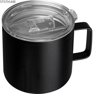 Picture of STAINLESS STEEL METAL DRINK CUP in Black.