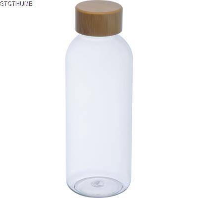 Picture of RPET BOTTLE with Bamboo Lid in Clear Transparent