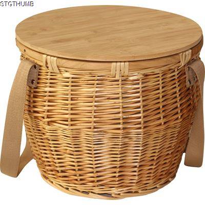 Picture of MARK TWAIN PICNIC BASKET in Beige.