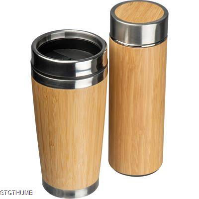 Picture of SET OF DRINK CUP AND VACUUM FLASK in Beige.