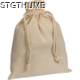 Picture of MEDIUM DRAWSTRING BAG MADE FROM RECYCLED COTTON in Beige