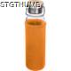 Picture of GLASS BOTTLE with Neoprene Sleeve, 600ml in Orange