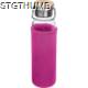 Picture of GLASS BOTTLE with Neoprene Sleeve, 600ml in Pink