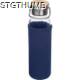 Picture of GLASS BOTTLE with Neoprene Sleeve, 600ml in Darkblue