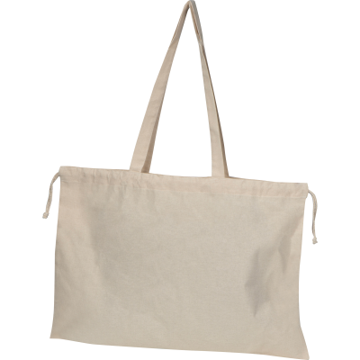 Picture of ORGANIC COTTON SHOPPER TOTE BAG (GOTS) in Beige.