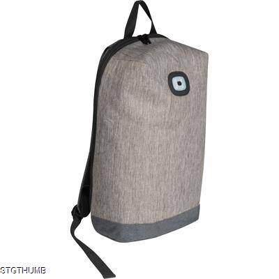 Picture of BACKPACK RUCKSACK with Integrated LED Light in Silvergrey.