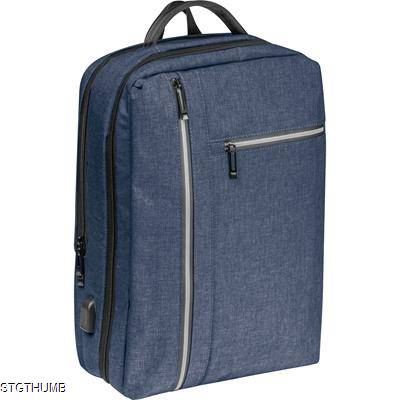 Picture of WATER REPPELANT NYLON BACKPACK RUCKSACK in Blue.