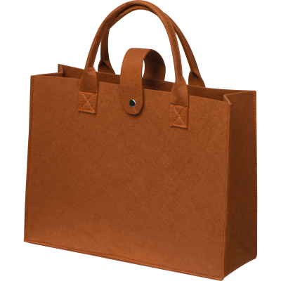 Picture of RPET FELT BAG in Brown.