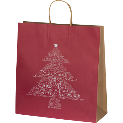 Picture of CHRISTMAS BAG LARGE in Burgundy.