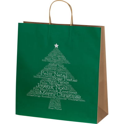 Picture of CHRISTMAS BAG LARGE in Green.