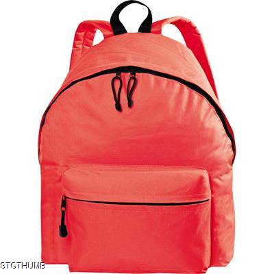 Picture of POLYESTER BACKPACK RUCKSACK in Red
