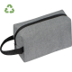 Picture of TOILETRY BAG MADE FROM RPET in Silvergrey 