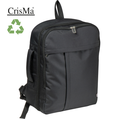 Picture of CRISMA TRAVEL BACKPACK RUCKSACK MADE FROM RPET in Black 