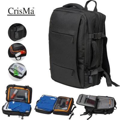 Picture of CRISMA TRAVELLING BACKPACK RUCKSACK in Black 