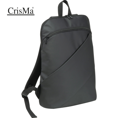 Picture of CRISMA BACKPACK RUCKSACK with Slanted Zip in Black 