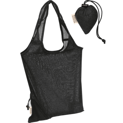 Picture of FOLDING SHOPPER TOTE BAG in Black 