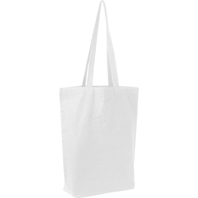 Picture of FAIRTRADE COTTON BAG with Bottom Folding Piotr in White