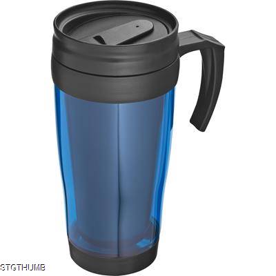 Picture of THERMAL INSULATED PLASTIC TRAVEL MUG in Blue