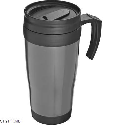 Picture of THERMAL INSULATED PLASTIC TRAVEL MUG in Grey