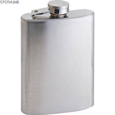 Picture of SILVER STAINLESS STEEL METAL HIP FLASK