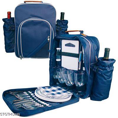 Picture of PICNIC BACKPACK RUCKSACK COOL BAG in Blue.