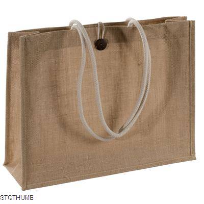 Picture of JUTE SHOPPER TOTE BAG in Natural.