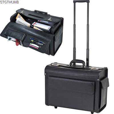 Picture of CRISMA PILOT DOCUMENT TROLLEY BAG in Black