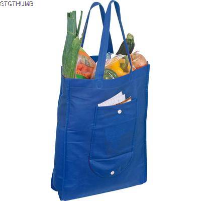 Picture of FOLDING NON WOVEN SHOPPER TOTE BAG in Blue