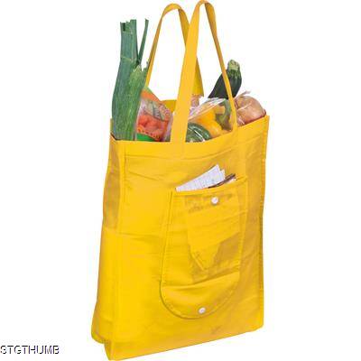 Picture of FOLDING NON WOVEN SHOPPER TOTE BAG in Yellow